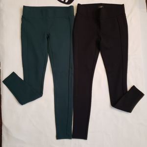 2 Pairs of Loft Leggings Pine Green and Black XXSP